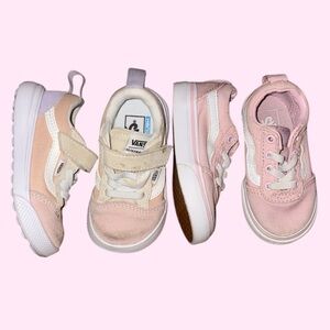Vans Toddler girls pink sneakers shoes size 5 and 5.5 bundle